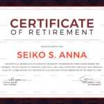 Retirement Certificate Template For Retirement Certificate Template