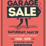 Retro Garage Sale Flyer In Yard Sale Flyer Template Word