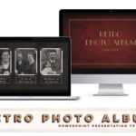 Retro Photo Album Ppt Template Pertaining To Powerpoint Photo Album Template