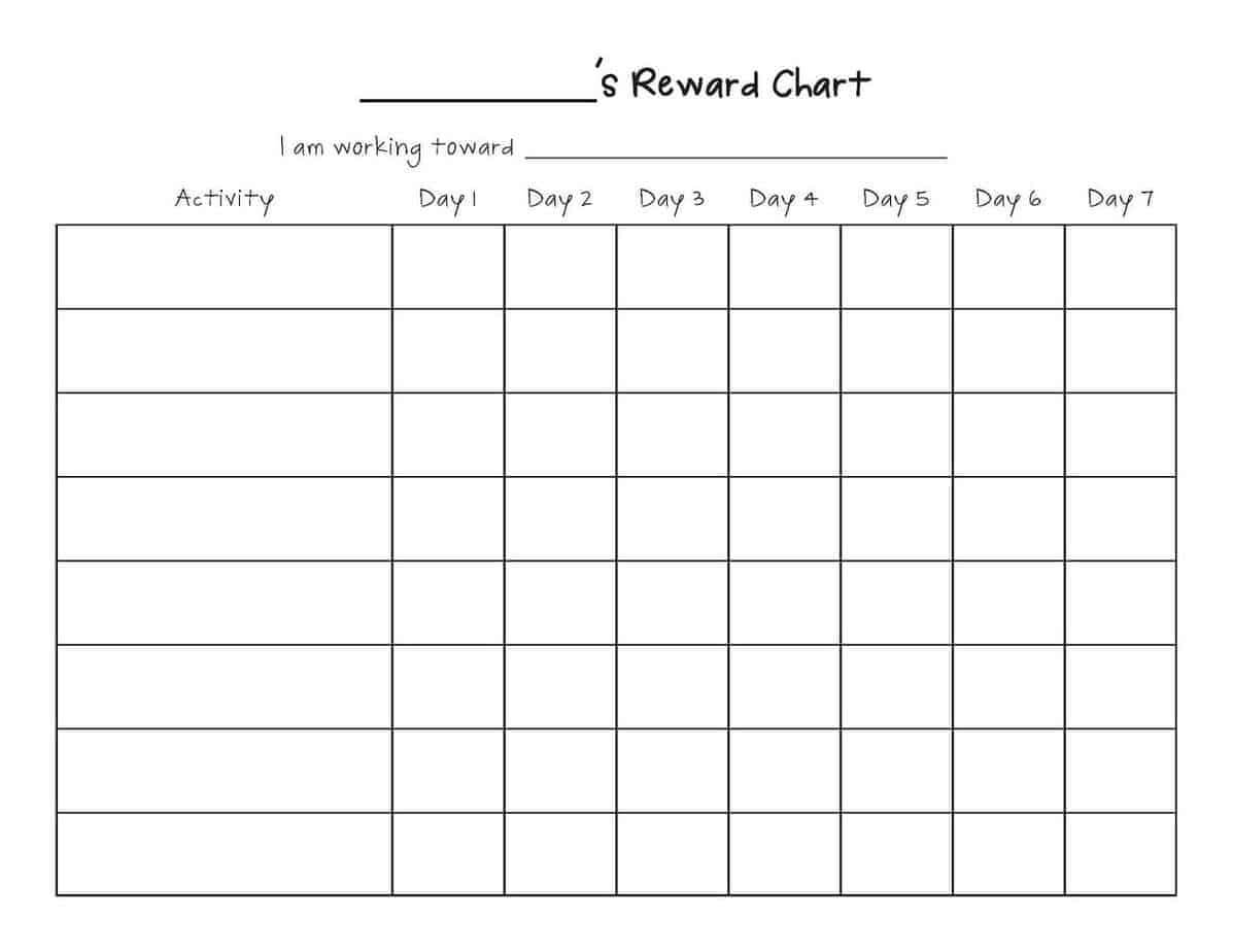 Reward Chart Templates – Word Excel Fomats Pertaining To Reward Chart Template Word