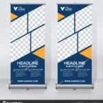 Roll Banner Design Template Vertical Abstract Background In Retractable Banner Design Templates