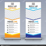 Roll Banner Design Template Vertical Abstract Background pertaining to Retractable Banner Design Templates