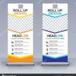 Roll Banner Design Template Vertical Abstract Background Pertaining To Retractable Banner Design Templates