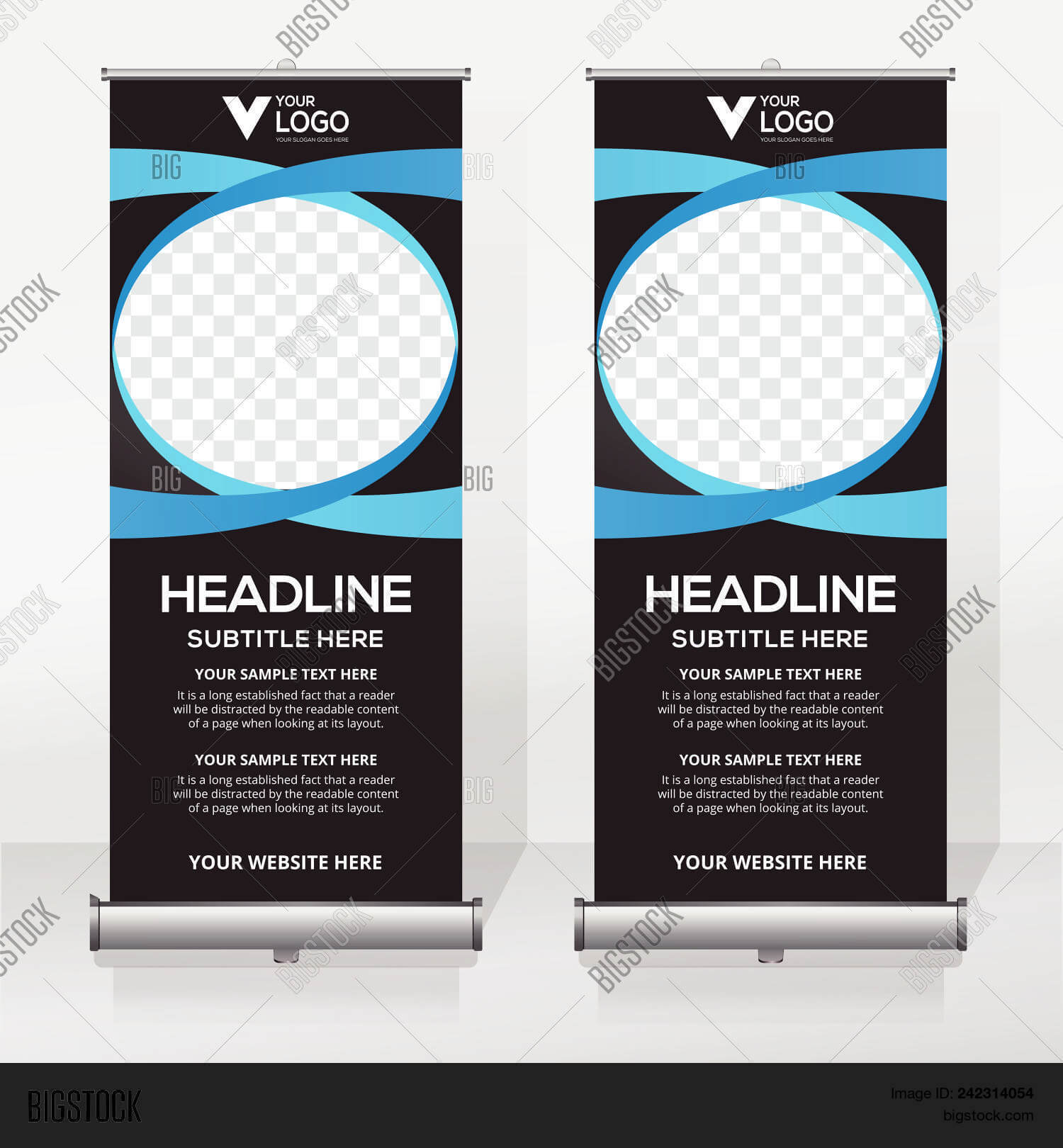 Roll Banner Design Vector & Photo (Free Trial) | Bigstock Throughout Retractable Banner Design Templates