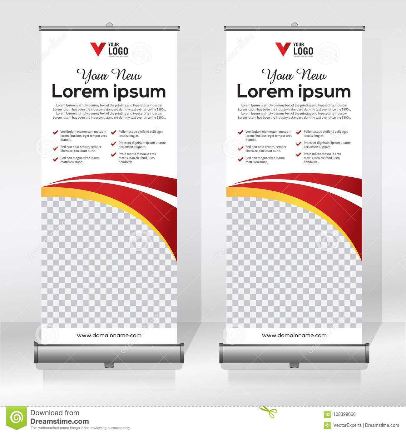 Roll Up Banner Design Template, Vertical, Abstract In Retractable Banner Design Templates