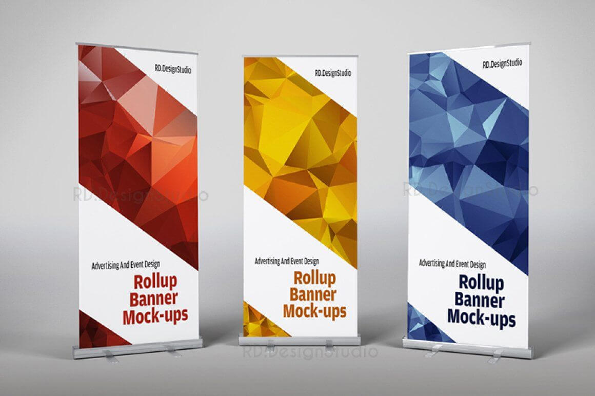 Roll Up Banner Mock Ups | Workstuff Templates | Rollup Intended For Pop Up Banner Design Template
