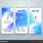 Roll Up Banner Stand Design Template. Vector — Stock Vector Intended For Banner Stand Design Templates