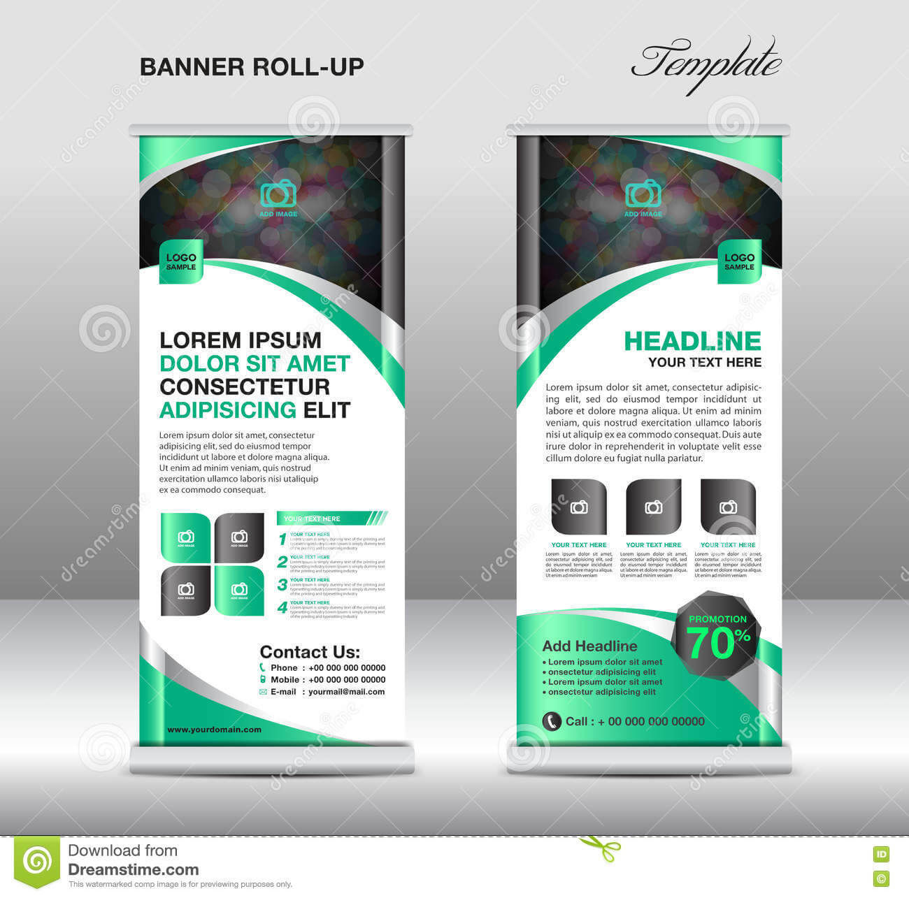 Roll Up Banner Stand Template, Stand Design,banner Template Throughout Banner Stand Design Templates