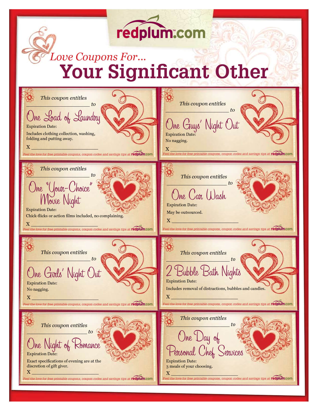 Romantic Love Coupon Template Printable | Love Coupons For throughout Love Coupon Template For Word