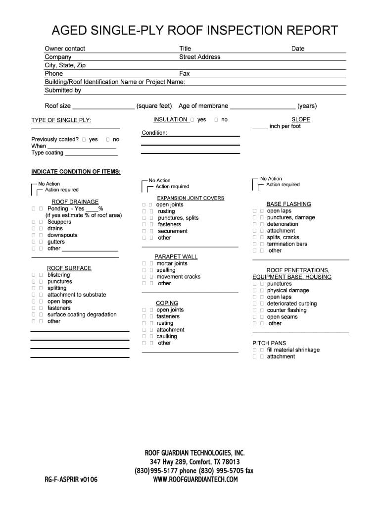 Roofing Inspection Report – Fill Online, Printable, Fillable Within Roof Inspection Report Template