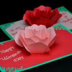Rose Flower Pop Up Card Template Intended For Diy Pop Up Cards Templates