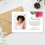 Roses Funeral Thank You Cards. Printable Sympathy Thank You, Editable  Bereavement Thank You Card – Online Edit Digital Download Pertaining To Sympathy Thank You Card Template