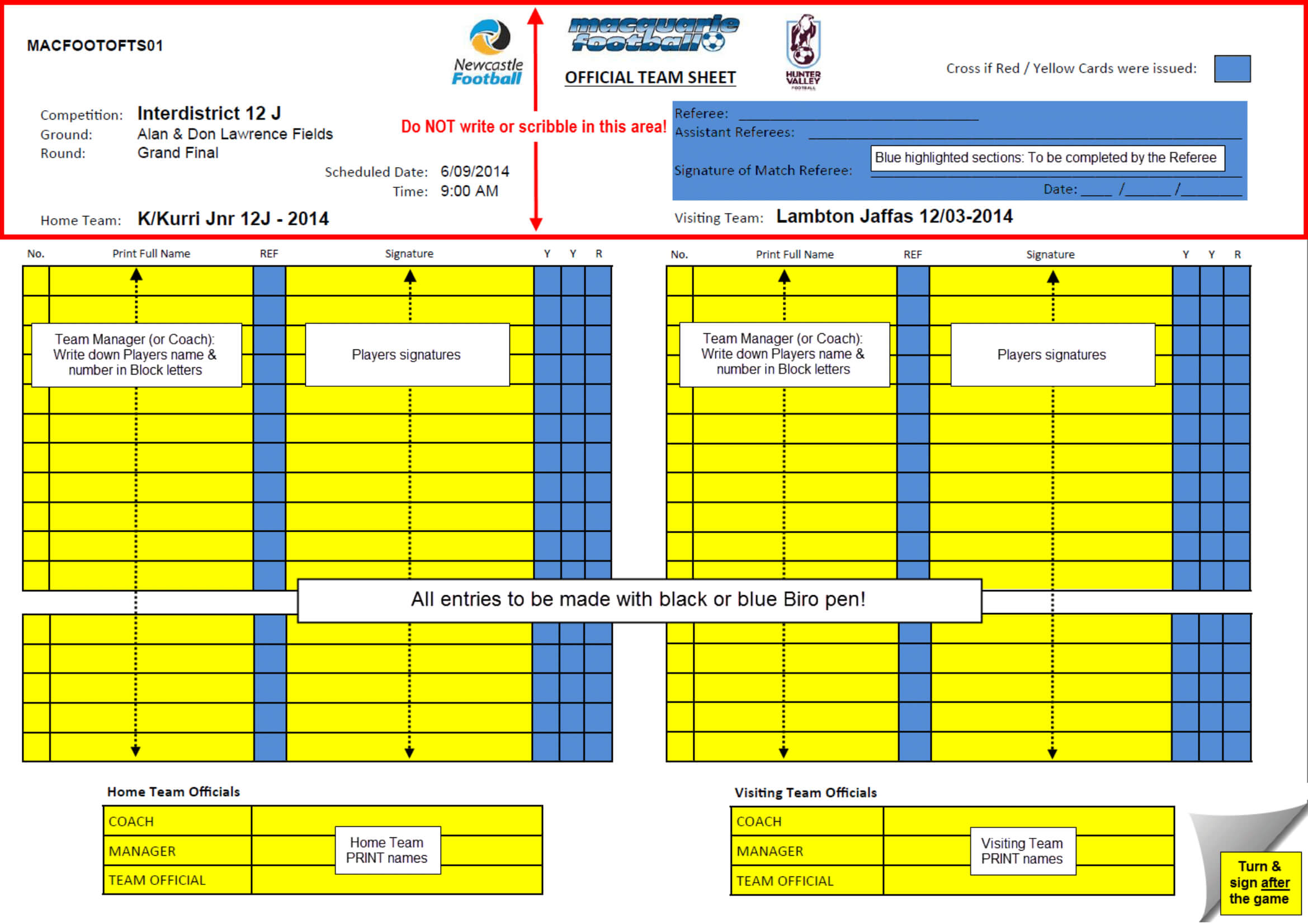Rules – What Do The Referees Write During The Matches Within Soccer Referee Game Card Template