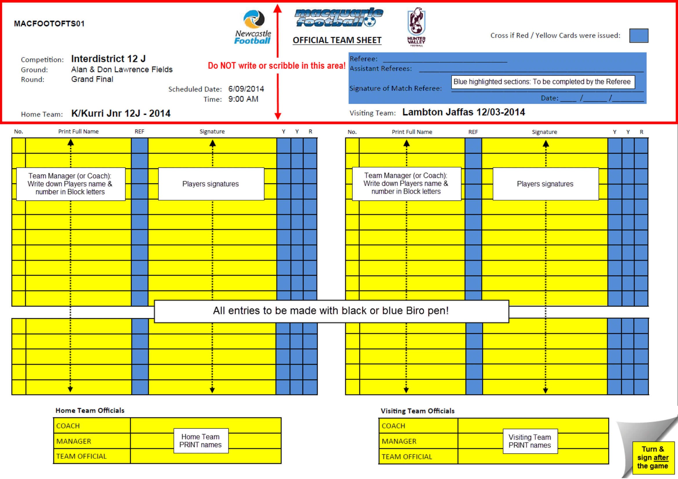 Rules - What Do The Referees Write During The Matches Within Soccer Referee Game Card Template