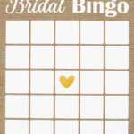 Rustic Bridal Shower Bingo, Burlap And Lace Bingo, Printable Inside Blank Bridal Shower Bingo Template