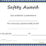 Safety Appreciation Certificates Templates – Radiodignidad Pertaining To Safety Recognition Certificate Template