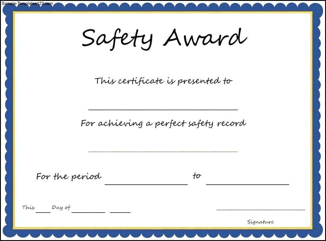 Safety Appreciation Certificates Templates – Radiodignidad Pertaining To Safety Recognition Certificate Template