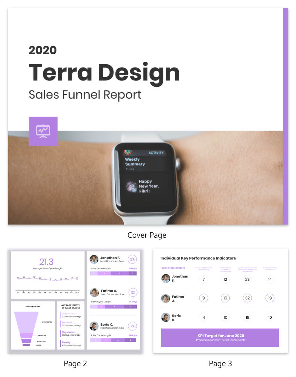 Sales Funnel Report Template – Venngage Inside Sales Funnel Report Template