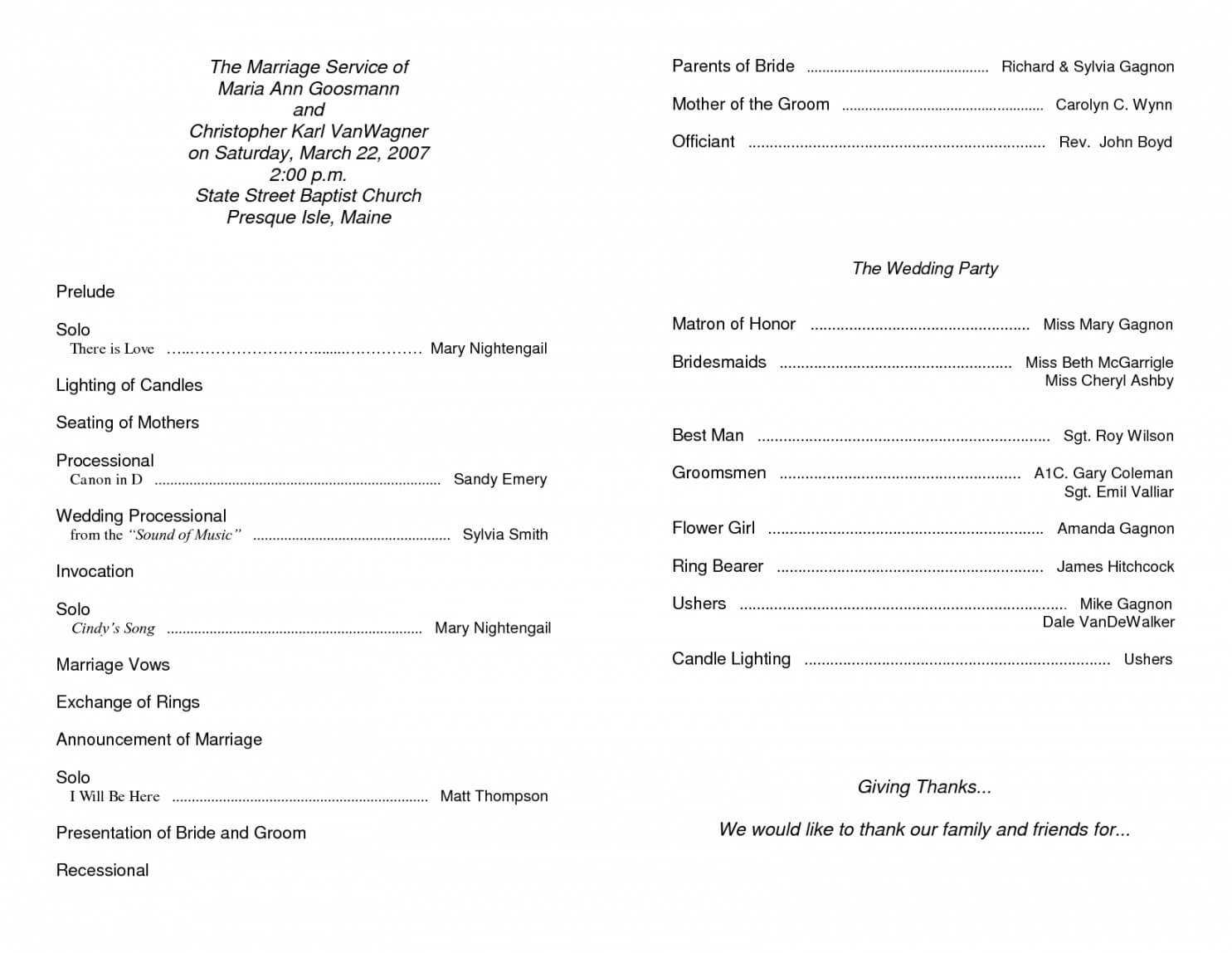 Sample 011 Church Program Template Free Ideas Printable Inside Church Program Templates Word