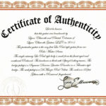 Sample Certificate Of Authenticity Photography Best Of For Certificate Of Authenticity Photography Template