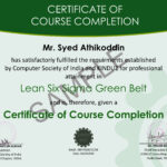 Sample Certificates – Lean Six Sigma India Intended For Green Belt Certificate Template