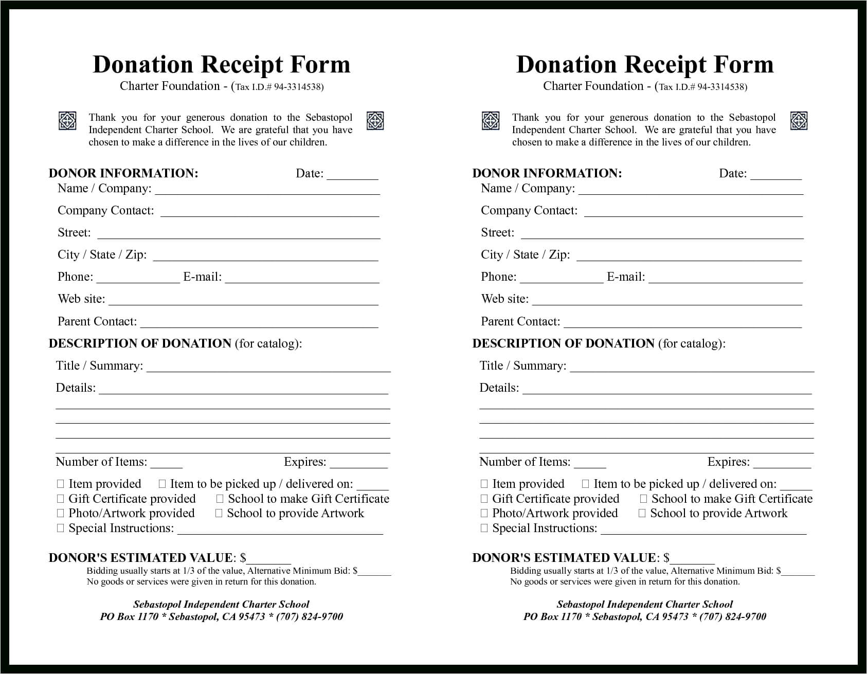 Sample Donation Forms Sale Contract Claim Template Letter Within Donation Report Template