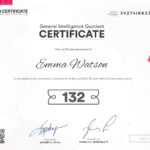 Sample Iq Certificate – Get Your Iq Certificate! Regarding Iq Certificate Template