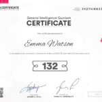 Sample Iq Certificate – Get Your Iq Certificate! Regarding Iq Certificate Template