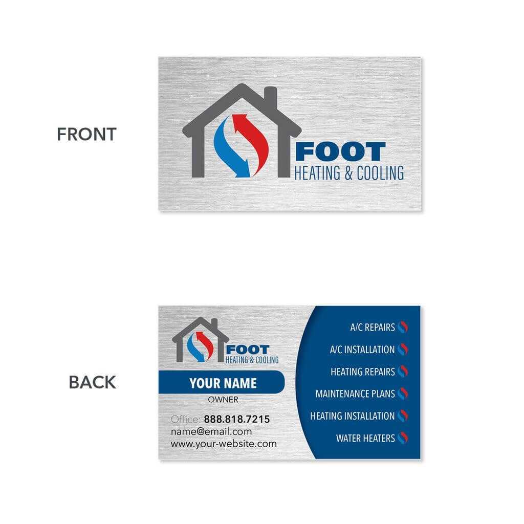 Sample Of Visiting Cards Hvac Business Card B41 1024×1024 Inside Hvac Business Card Template