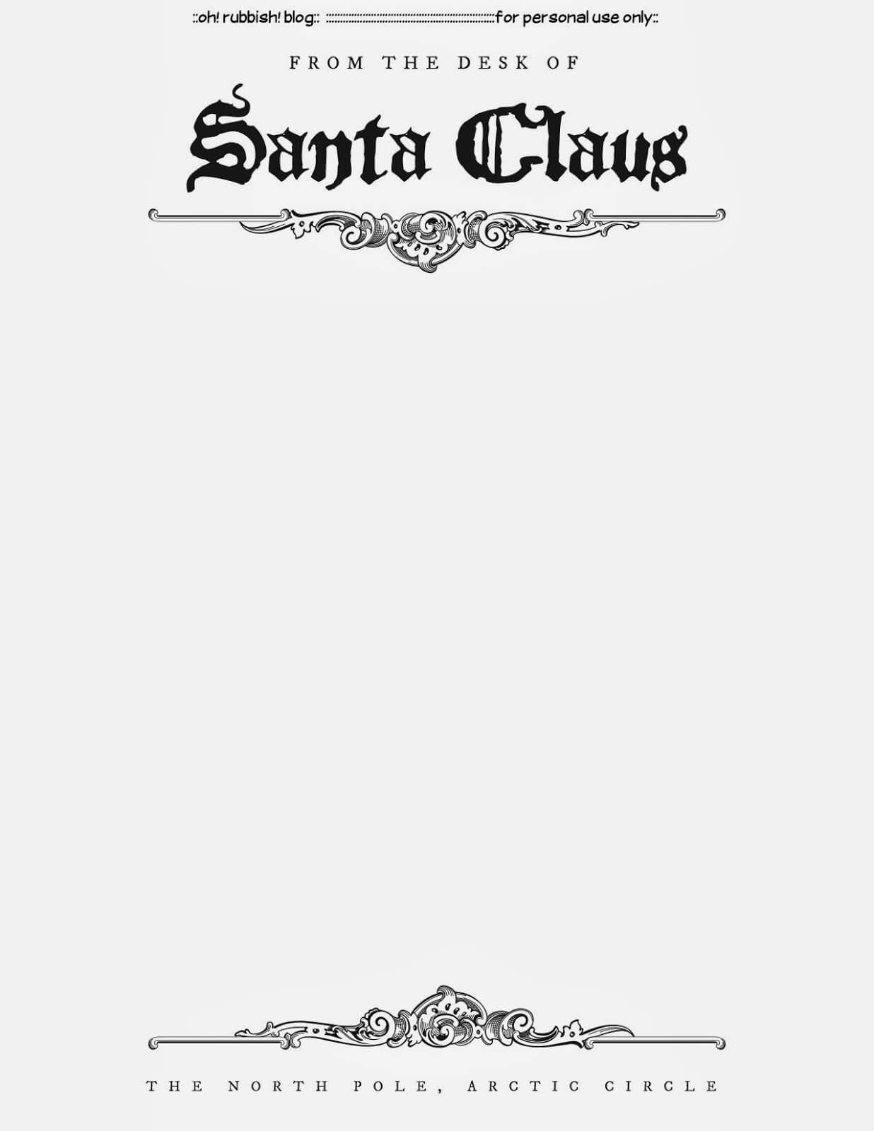 Santa Letter Template Free Printable :: Thanks For The Milk Throughout Blank Letter From Santa Template