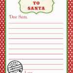 Santa List Template Yeder Berglauf Verband Com Letter To For Letter From Santa Template Word