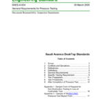 Saudi Aramco Engineering Standard For Hydrostatic Pressure Test Report Template