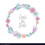 Save The Date Card Template Decorated With Round For Save The Date Cards Templates