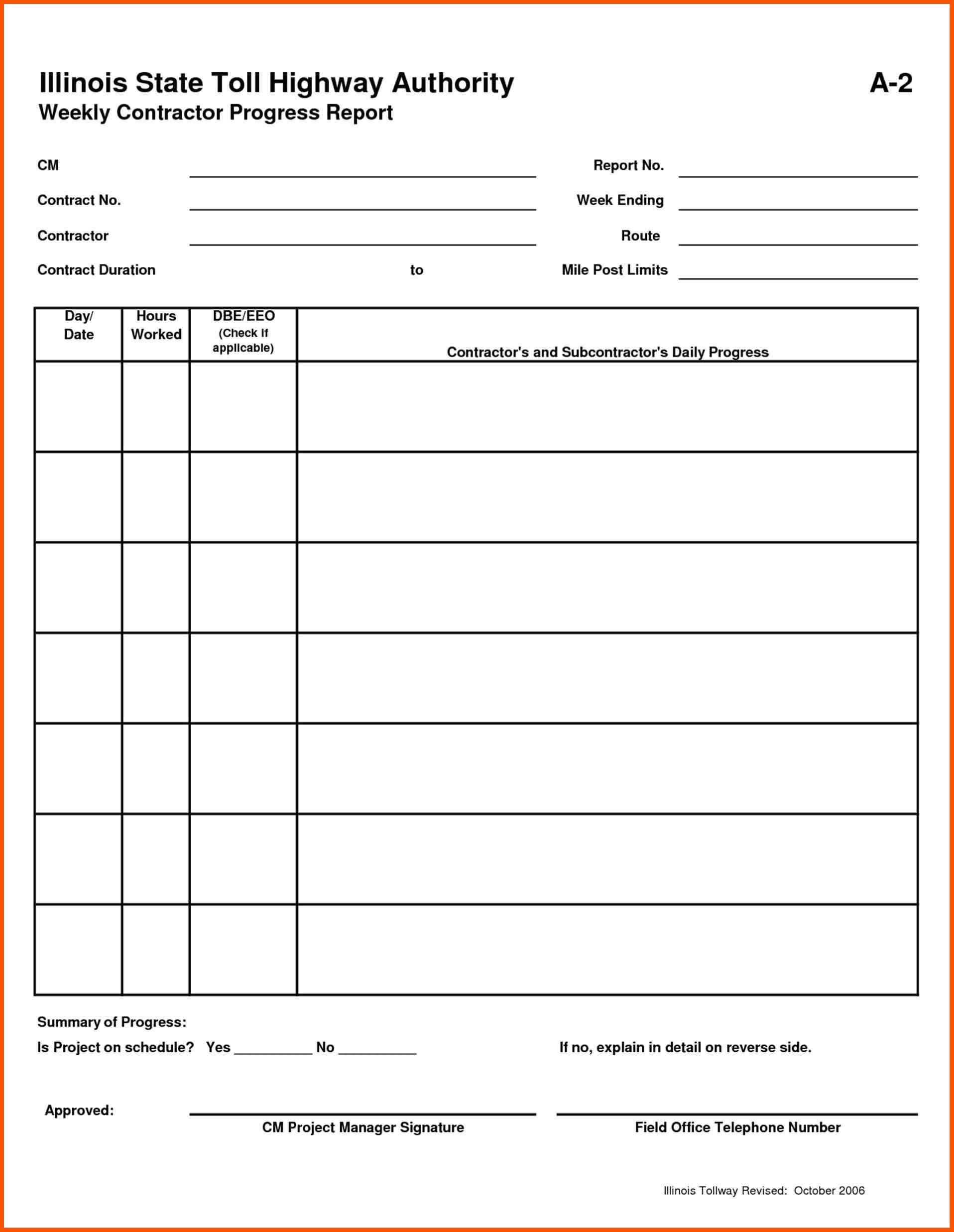 Schedule Template Daily Work Report Format El In Alternative In Daily Work Report Template