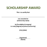 Scholarship Award Certificate Template – Download This With Regard To Scholarship Certificate Template