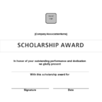 Scholarship Award Certificate | Templates At For Scholarship Certificate Template