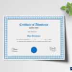 School Attendance Certificate Template Pertaining To Mock Certificate Template