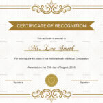 School Recognition Certificate Template For Certificate Templates For School