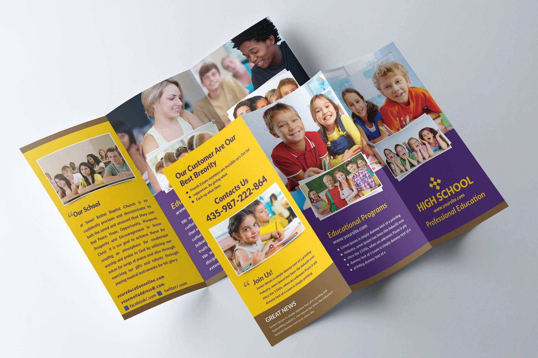 School Trifold Brochure #trifold#school#templates#brochure Throughout Tri Fold School Brochure Template