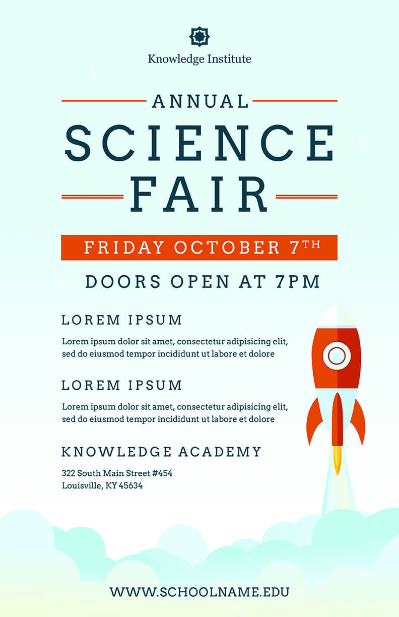 Science Fair Flyer Template (Psd + Docx) Inside Science Fair Banner Template