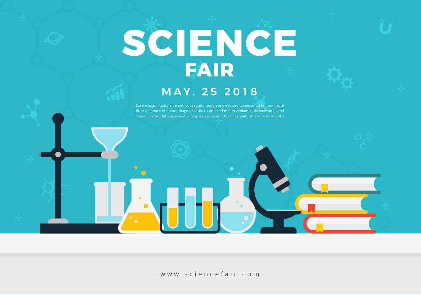 Science Fair Poster Banner – Download Free Vectors, Clipart In Science Fair Banner Template