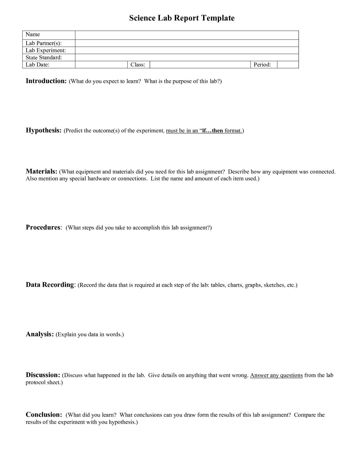 Science Report Outline -   Yahoo Image Search Results Throughout Science Lab Report Template