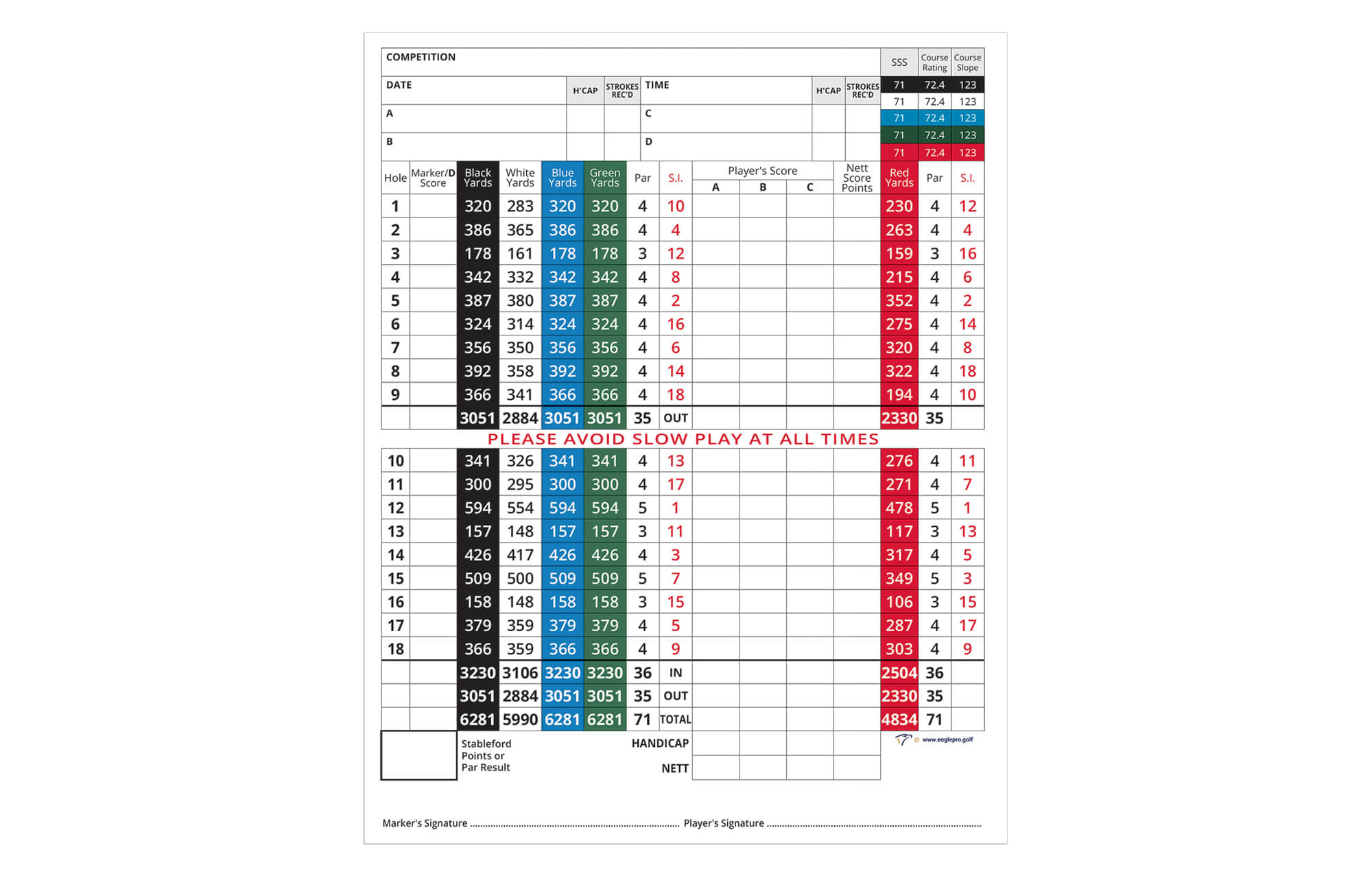 Scorecards For Golf Courses | Eagle Inside Golf Score Cards Template