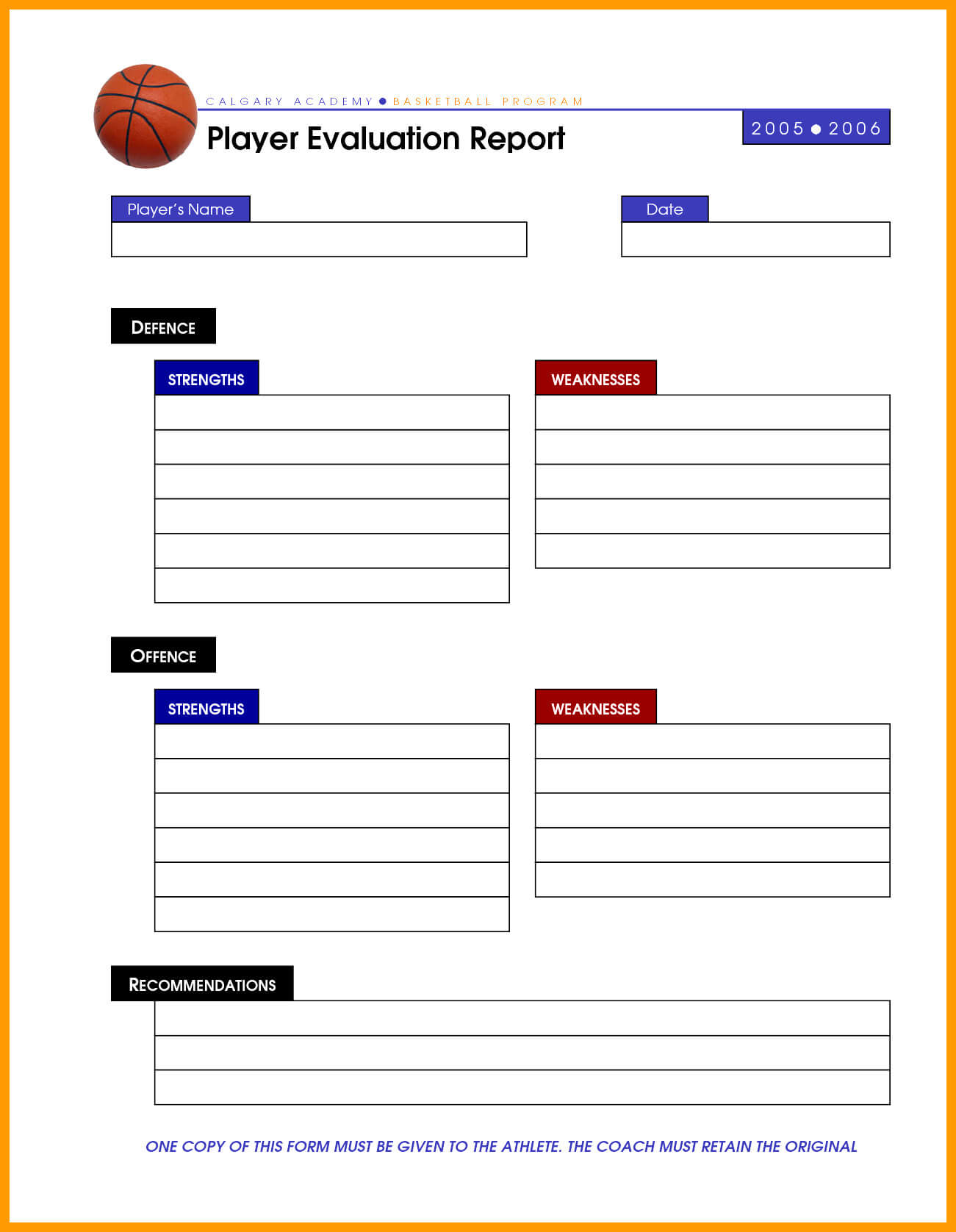 Scouting Ort Template Football Soccer Player Free Offensive Within Basketball Player Scouting Report Template