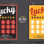 Scratch Off Lottery Card Creative Modern Ticket. Vector Color.. Throughout Scratch Off Card Templates
