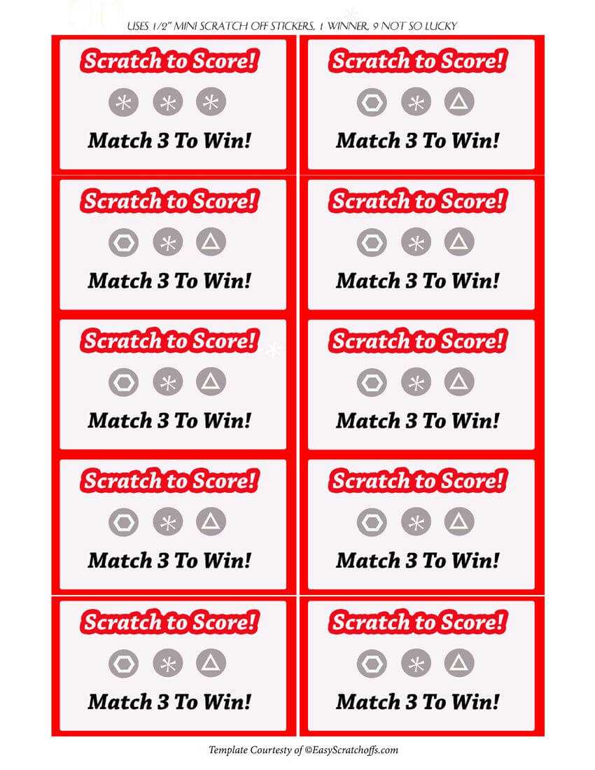 Scratch To Score Ready To Print Scratch Off Template From Within Scratch Off Card Templates