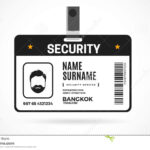 Security Id Card Set Vector Design Illustration Stock Vector With Regard To Photographer Id Card Template