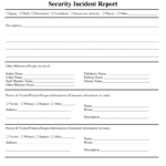 Security Incident Report Form Sample Template Word Response Pertaining To Incident Report Form Template Word