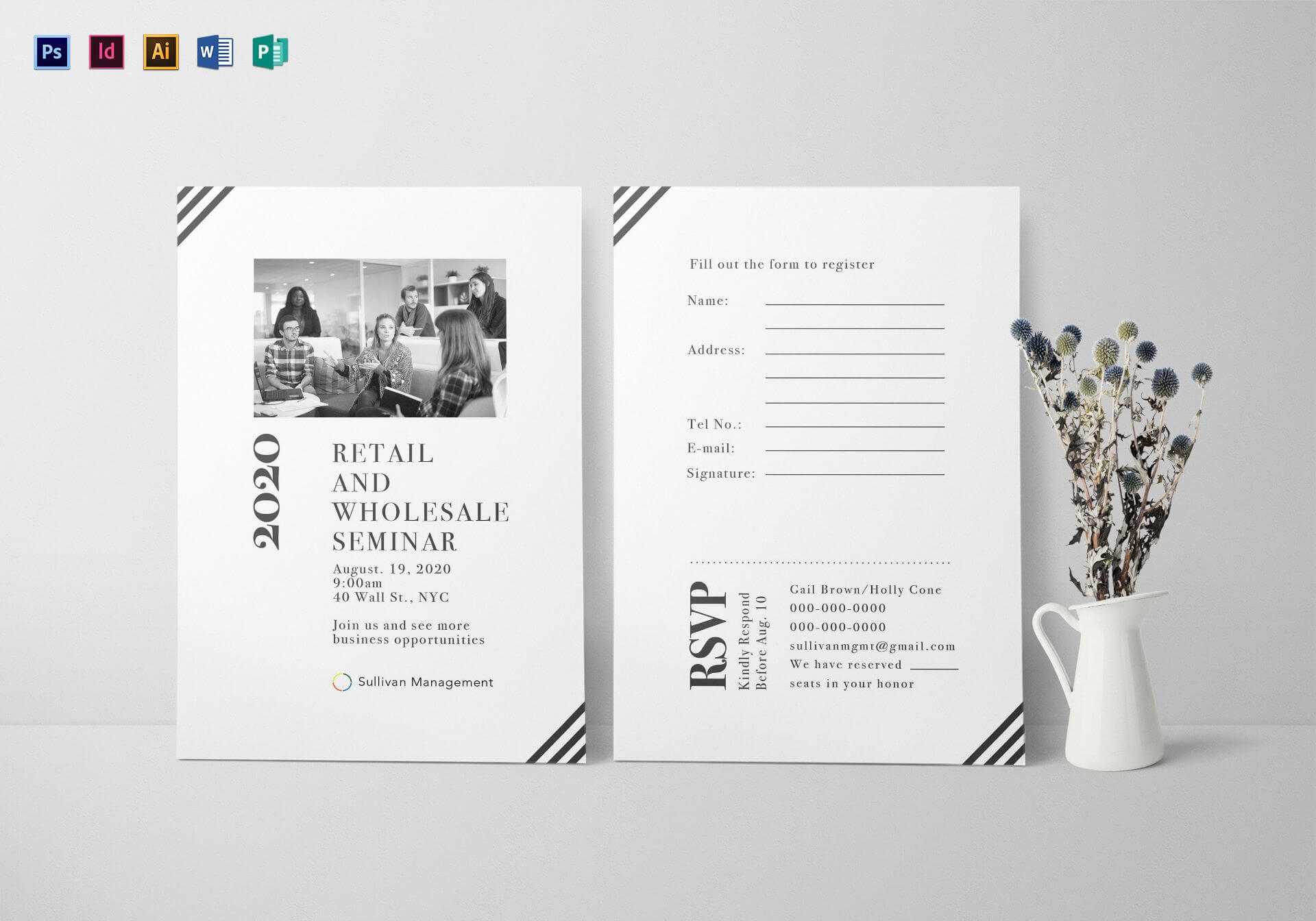 Seminar Invitation Card Template Throughout Seminar Invitation Card Template