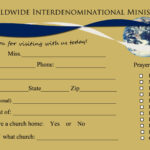 Send Your First Time Church Visitor A Followup Letter For Church Visitor Card Template
